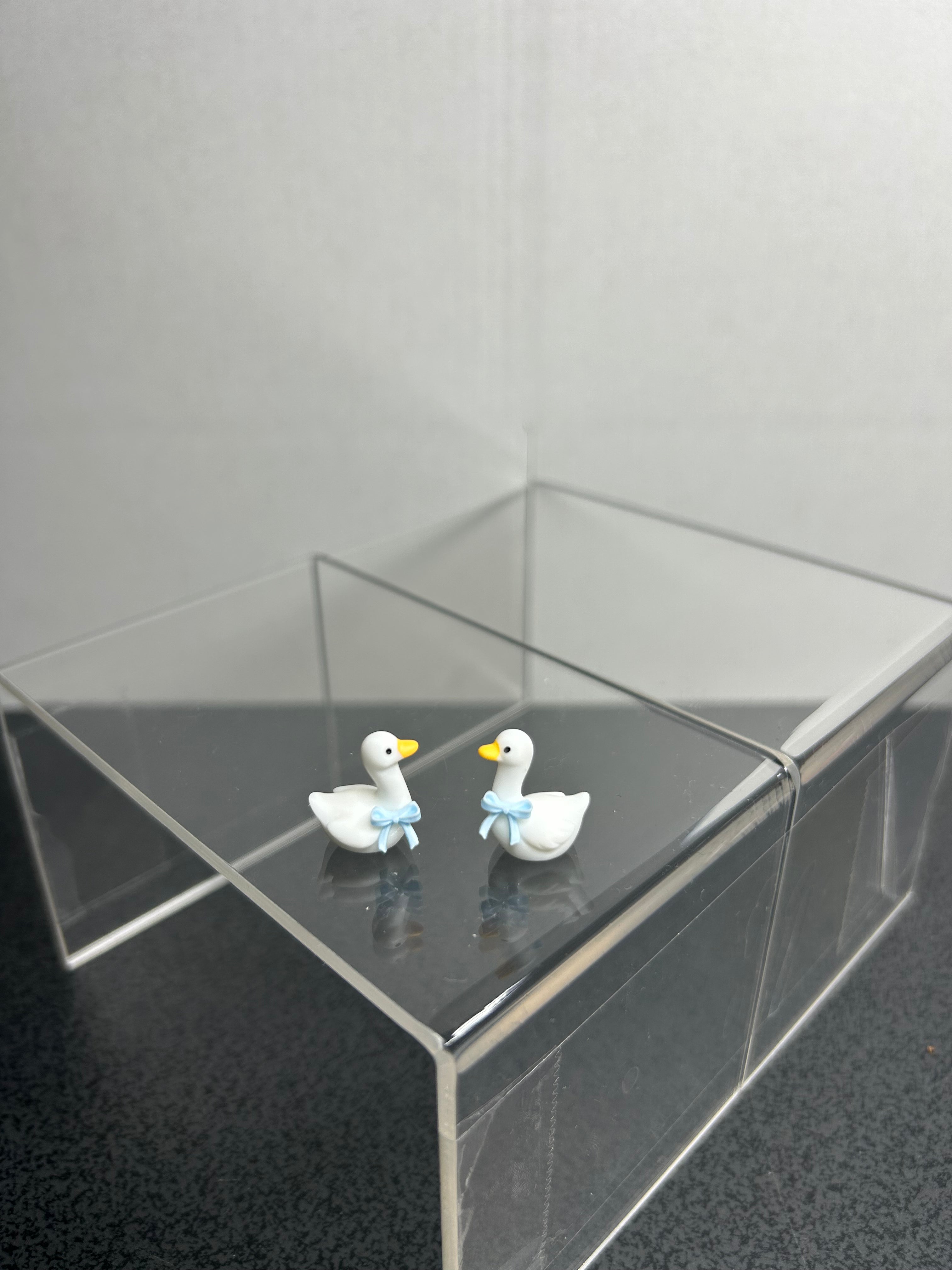 Mini Geese with Blue Bows